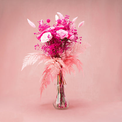 Buchet decorativ de flori criogenate cu aspect natural, ideal pentru cadou
