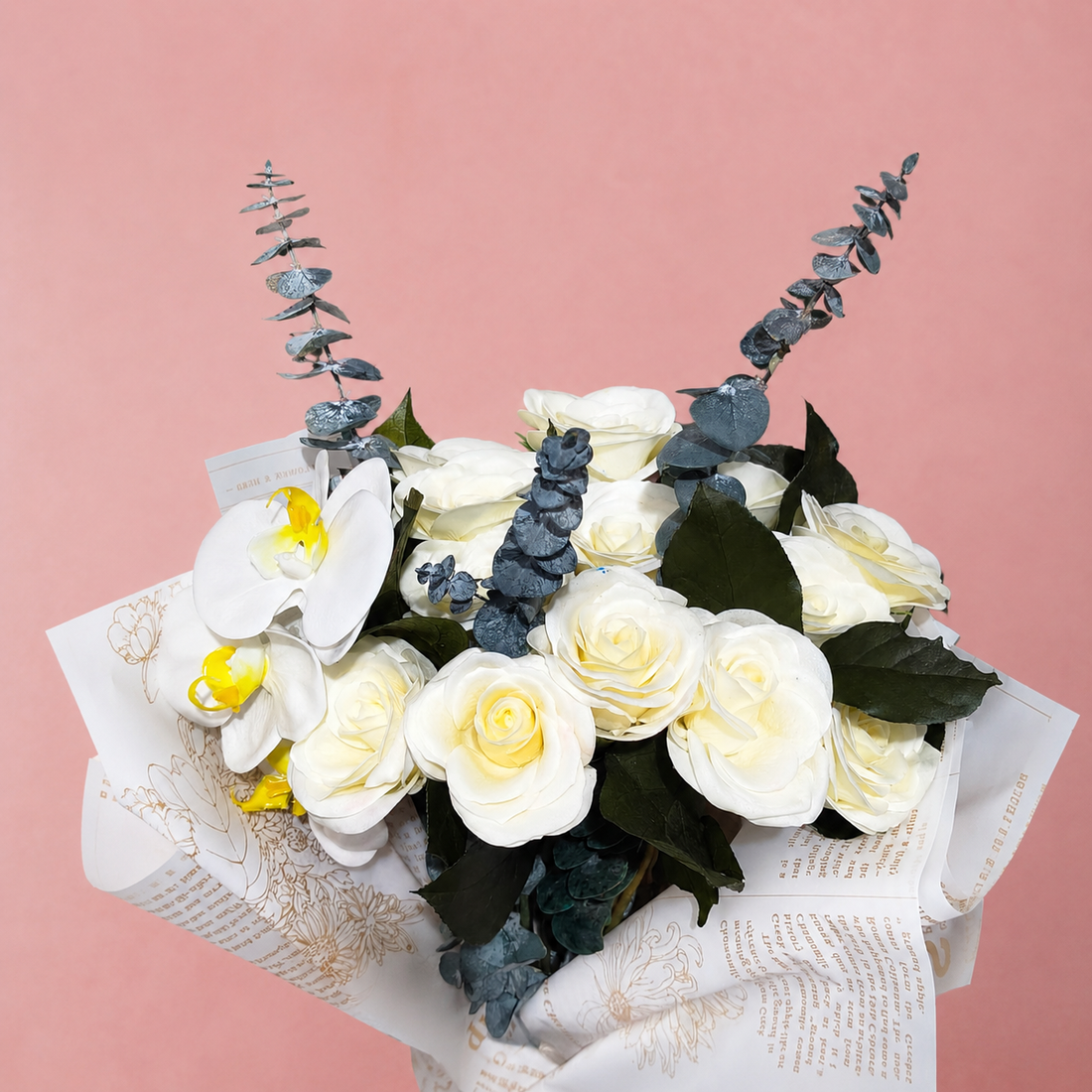 Buchet de Flori Etern „Eternal Ivory”